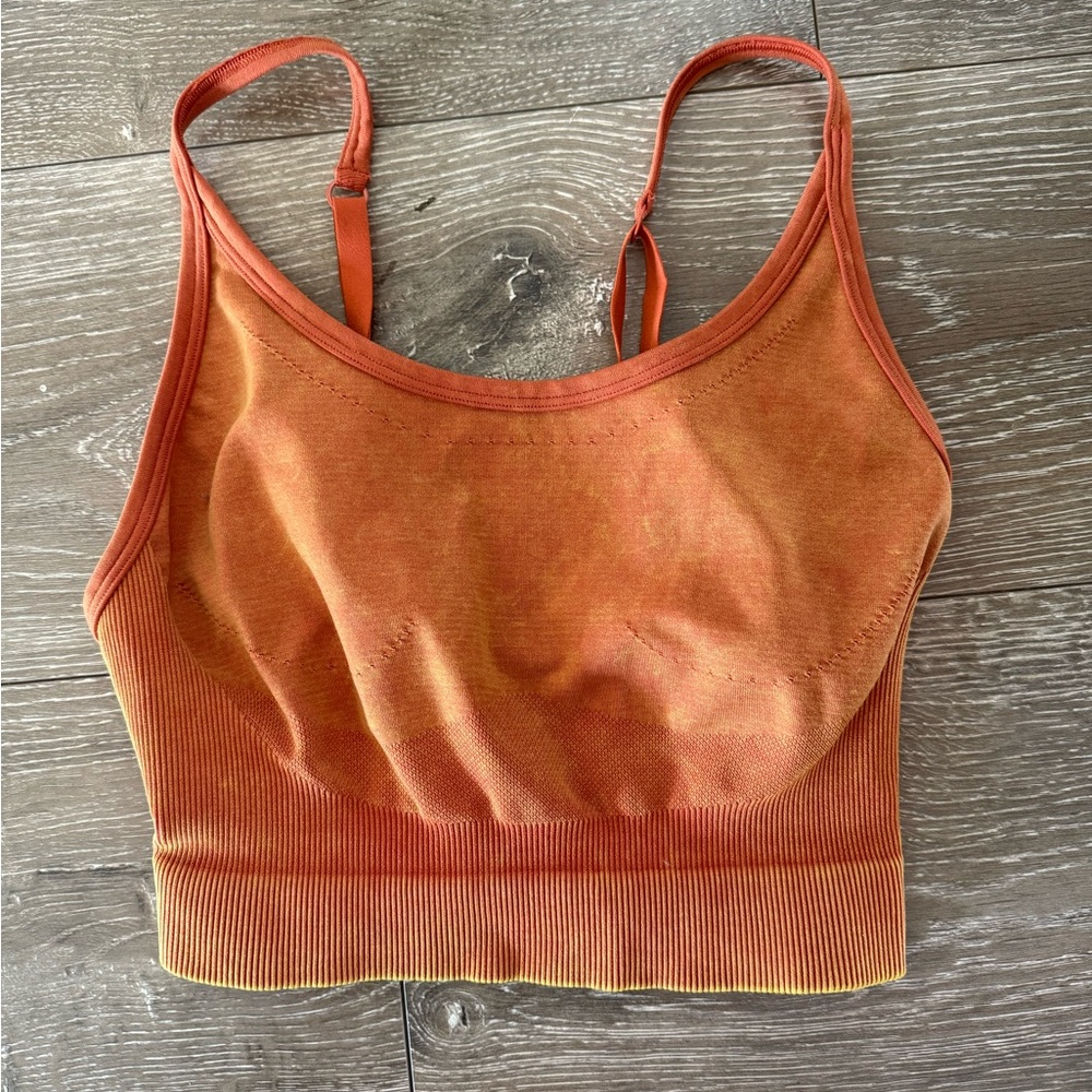 Gymshark Rust Orange Seamless Crop Bralette